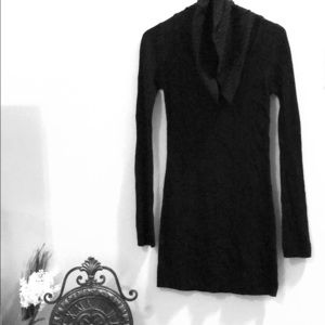 Black knit dress